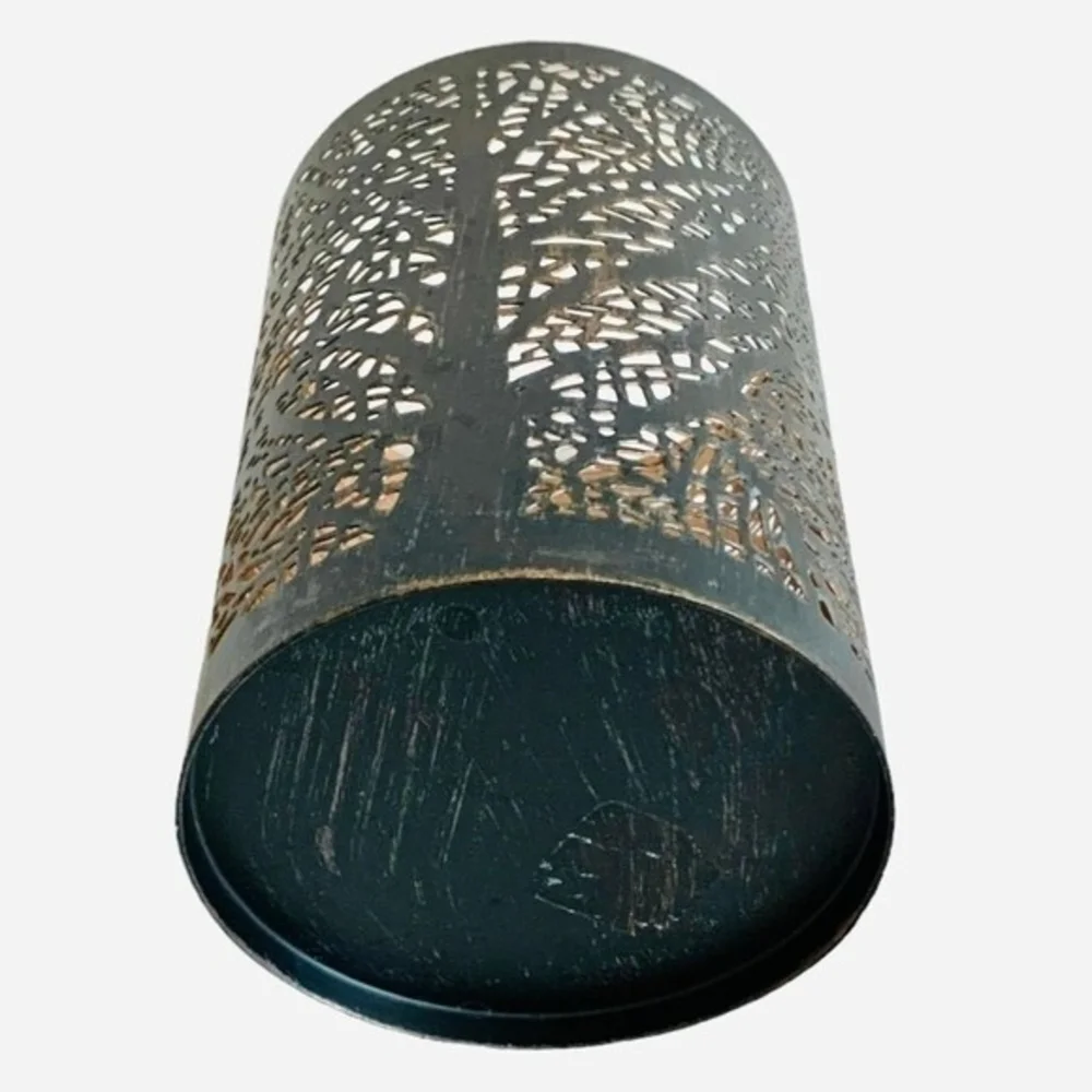Noah's Ark Copper Plated Metal Lantern Candle Holder 5.75